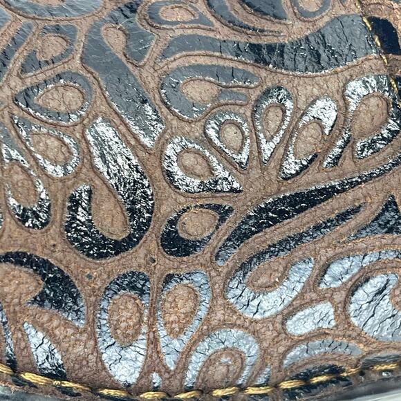 B.O.C Born Concept Nurse Clogs Size 7 Brown Printed Leather Comfort Platform - Picture 12 of 14